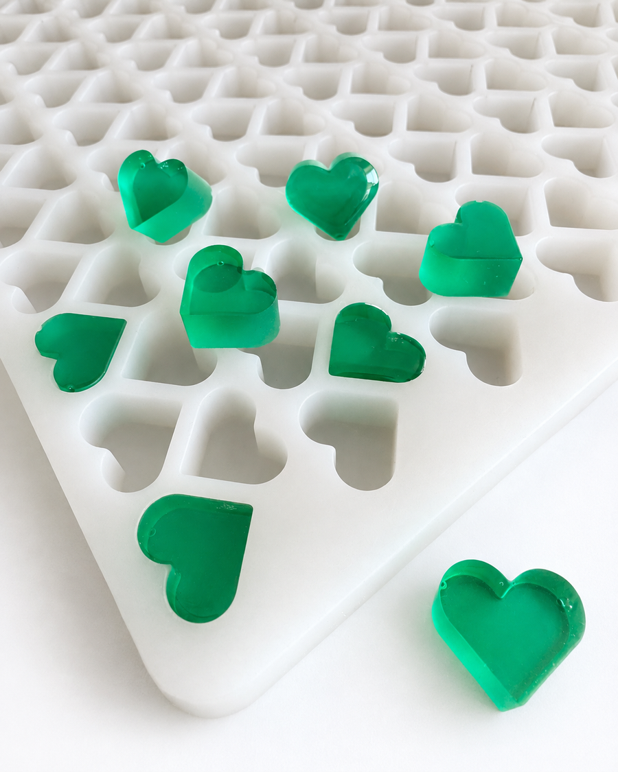 Hjärtformade gummiformar