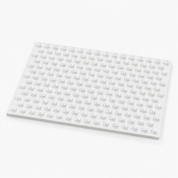 Angled view of 2.6mL hemisphere silicone gummy mold with 202 cavities