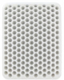3.1mL leaf gummy mold with 185 cavities shown at a top angle on a white background