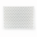 Full horizontal top view of an empty 3mL gumdrop gummy mold with 262 cavities on a white background