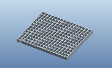 Top view of 8mL cube gummy mold with 192 cavities
