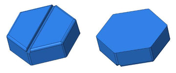 Alternate view of 4.6mL blank hexagon breaker silicone mold with 117 cavities