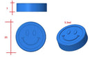 3.3mL smiley face coin silicone gummy mold