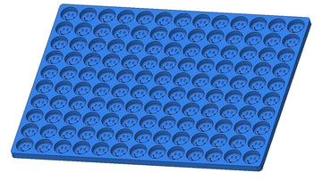 Alternate view of 3.3mL smiley face coin silicone gummy mold